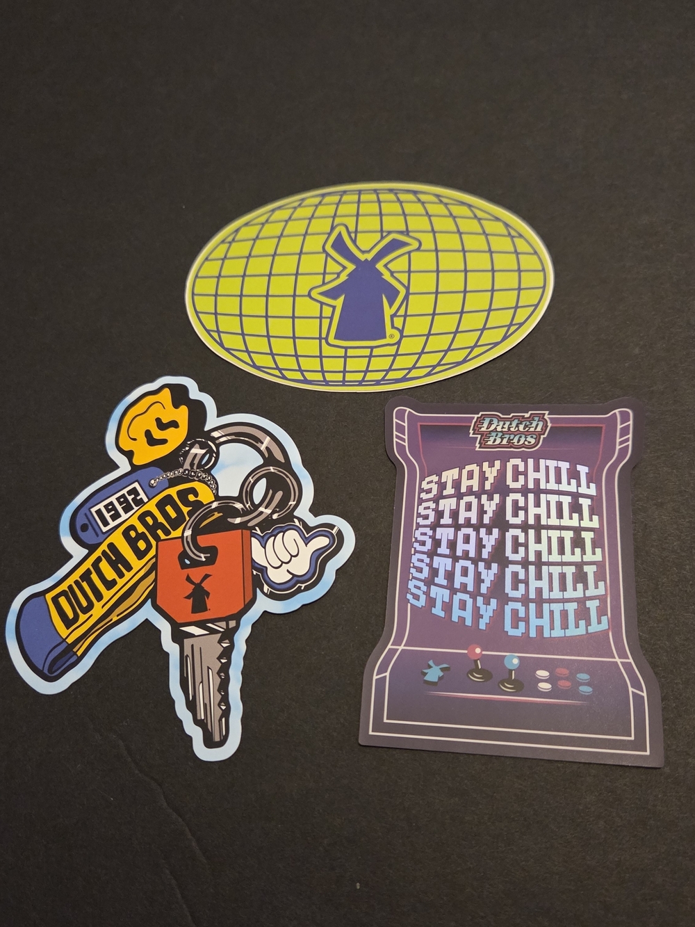 Dutch Bros stickers set of 3